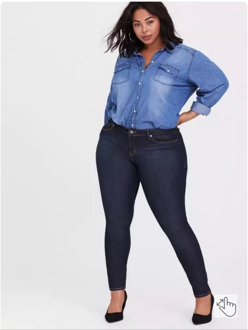 Torrid Curvy Super Stretch High-Rise Jean Dark Blue Size 16S